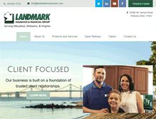 Tablet Screenshot of landmarkinsuranceinc.com